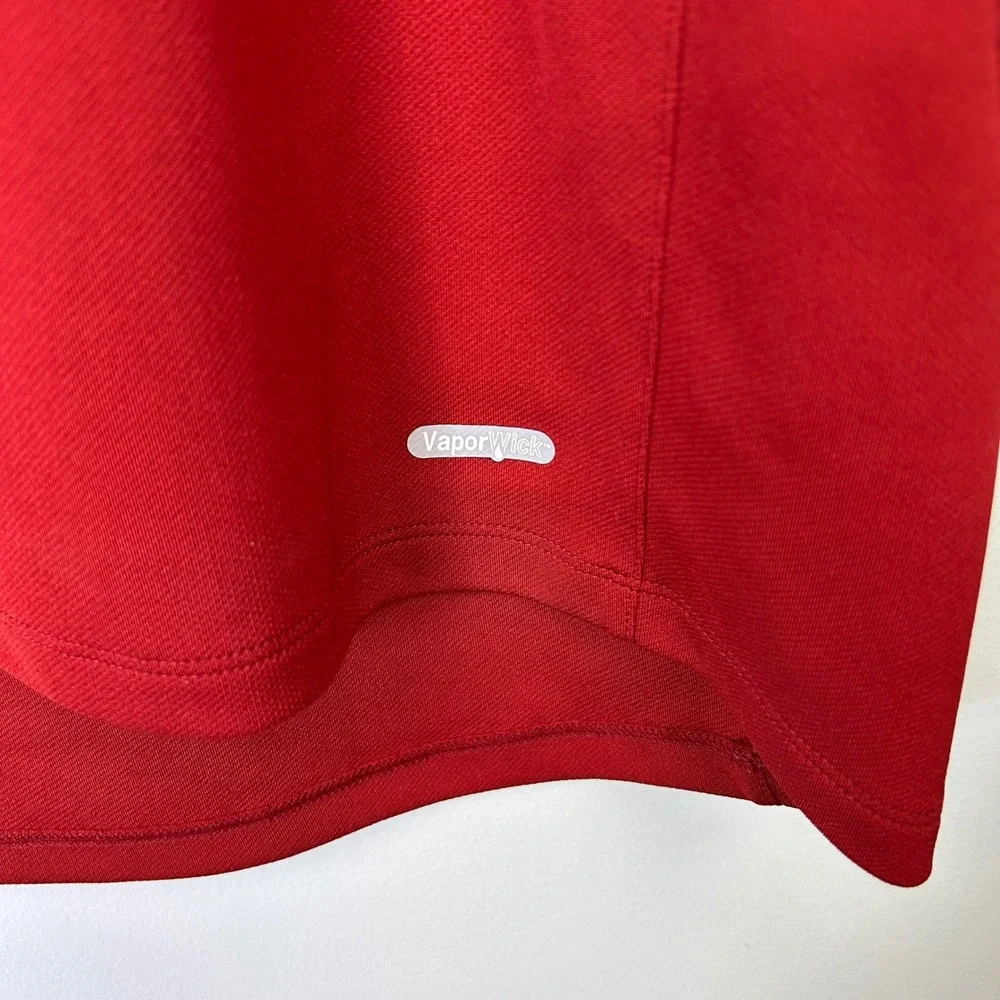 North Face Red Vapor Wick Performance Polo Shirt Men's XXL Collared Short Sleeve